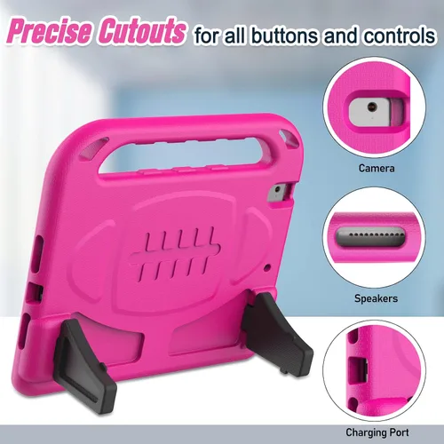 Miniatura 4 de LTROP Funda para iPad 6ª/5ª generación y iPad Air 2 – 9.7 pulgadas con mango para niños con protector de pantalla, color rosa