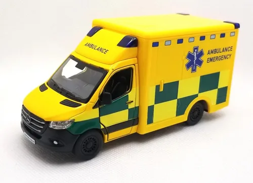 Miniatura 6 de KiNSMART - Mercedes-Benz Sprinter Cargo Van 1:48 O Escala 5" Modelo de Metal Fundido a Presión Furgoneta de juguete, acción de tracción (4 juegos)