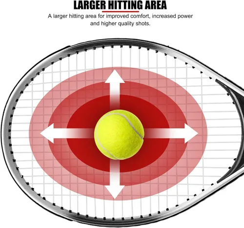 Miniatura 4 de Racque de tenis para principiantes de 27 pulgadas para adultos, juego de raqueta individual ligera para mujeres y hombres con bolsa de transporte