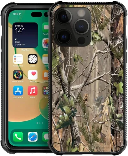 Miniatura 11 de ZHEGAILIAN Funda compatible con iPhone 14, funda de munición AK 47, parte trasera de vidrio templado+funda protectora de TPU de silicona suave
