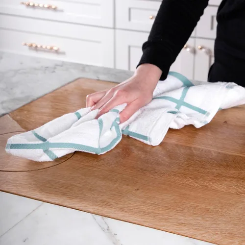Miniatura 4 de All-Clad Toalla de cocina a cuadros: altamente absorbente, súper suave de larga duración, 100% algodón, 17 x 30 pulgadas para limpiar y secar Lluvia