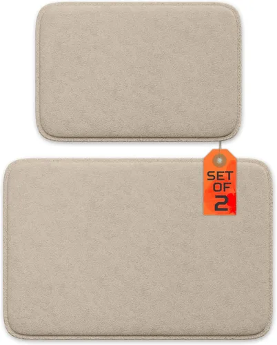 Miniatura 16 de Alfombra de baño de lujo – 1 pieza de alfombrilla de baño de espuma viscoelástica, antideslizante y ultrasuave, altamente absorbente, fácil