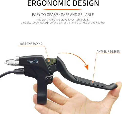 Miniatura 6 de Maneta de freno para bicicleta eléctrica WUXING 115PDD, empuñaduras de freno para bicicleta eléctrica o scooter E, accesorios de bicicleta eléctrica