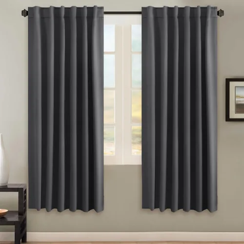 Miniatura 17 de H.VERSAILTEX Cortinas opacas con aislamiento térmico, paneles de tratamiento de ventana, cortinas opacas para oscurecer la habitación, cortinas Gris