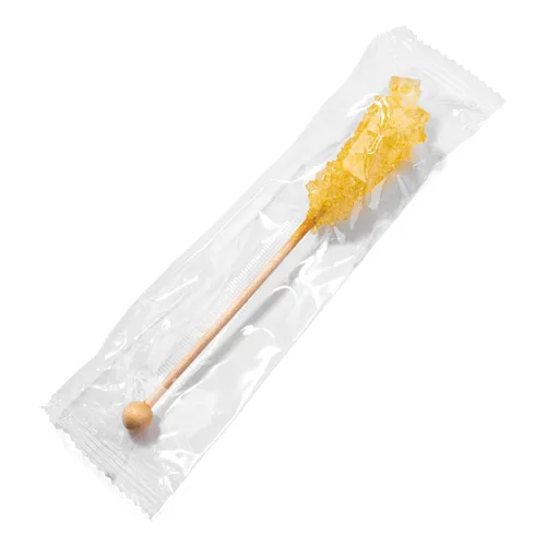 Miniatura 3 de Candy Envy - Gold Café Sugar Sticks Mini Rock Candy - 18 golosinas doradas envueltas individualmente - Sabor a azúcar original