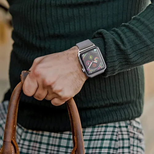 Miniatura 4 de QOKNUL Compatible con correas de Apple Watch de 1.929 in, 1.811 in, 1.772 in, 1.732 in, 1.654 in, 1.614 in, 1.575 in, 1.496 in, correa de malla