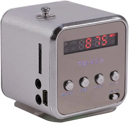 Miniatura 5 de FOSA Radio FM portátil y altavoz Bluetooth 5.0 2 en 1, altavoz digital música reproductor MP3/4/TF USB disco radio para exterior/interior, batería