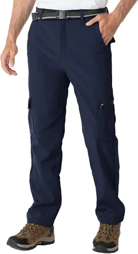Miniatura 6 de TBMPOY Men's Snow Ski Waterproof Softshell Snowboard Pants Outdoor Hiking Fleece Lined Wear Resistant Windproof