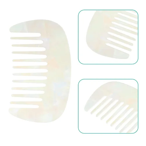 Miniatura 3 de VOCOSTE Peine para el cabello de dientes anchos, peine antiestático de tamaño de bolsillo para cabello grueso, rizado, cuidado del cabello, peine