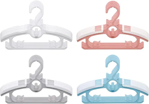Miniatura 11 de Perchas de guardería para armario de bebé, paquete de 30 perchas ultradelgadas antideslizantes y extensibles para ropa de recién nacido, colgador