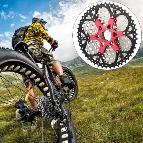 Miniatura 6 de 8 velocidad 46t engranaje grande bicicleta de montaña hueco casete Freewheel accesorio