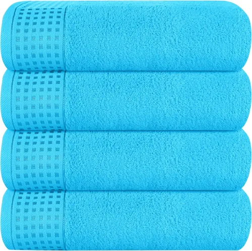Miniatura 60 de GLAMBURG Juego de 2 toallas de baño de gran tamaño 100% algodón, 28 x 55 pulgadas, ultra suaves, altamente absorbentes, compactas, de secado rápido