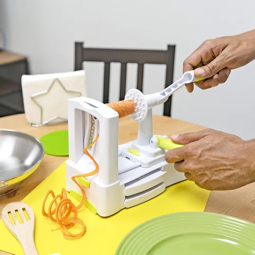 Miniatura 4 de Southern Homewares - Cortador de verduras en espiral de 3 cuchillas, calabacín, fabricante de fideos de espagueti para frutas y verduras, diseño