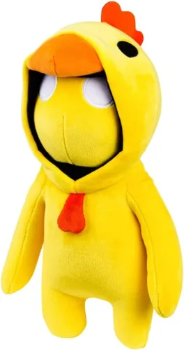 Gang Beasts - Peluche súper elástico – Pollo amarillo – 10 pulgadas – Bonitos juguetes de peluche para niños – Colecciona los cuatro personajes –