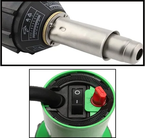 Miniatura 5 de Beyondlife Herramienta de soldadura de soldador de plástico de 1600 W, pistola de calentamiento de calor, antorcha, pistola de aire caliente, kit