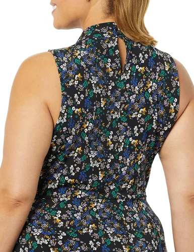Miniatura 5 de Tienda Essentials Vestido cruzado cruzado sin mangas con cuello cruzado para mujer