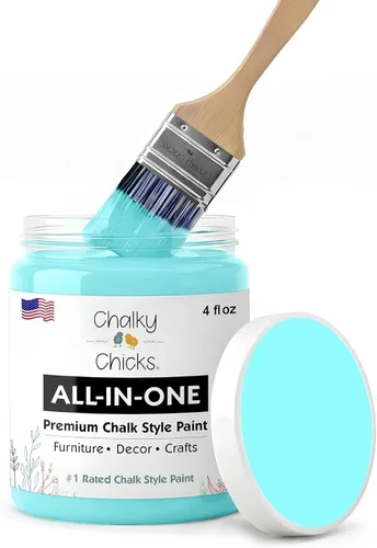 Miniatura 36 de Chalky Chicks - Pintura mate a la tiza, no requiere lijado, 4 onzas líquidas, color gris oscuro (Gun Metal Gray), para muebles, pintura sin Gris