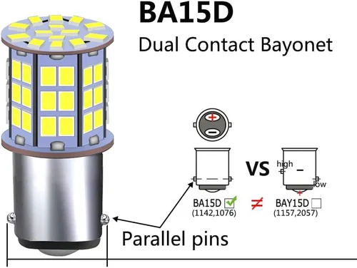 Miniatura 2 de GRV Ba15d 1142 1076 Bombilla LED 4W 56-2835SMD Super Brillante AC/DC 12V-24V 40W de Reemplazo Halógeno para Luces Interiores de RV, Remolque