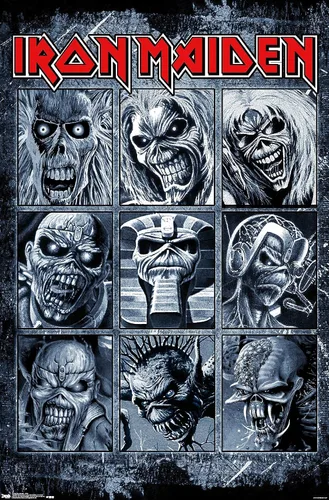 Miniatura 11 de Trends International Iron Maiden - Grid Wall Poster, 14.725" x 22.375", Barnwood Framed Version
