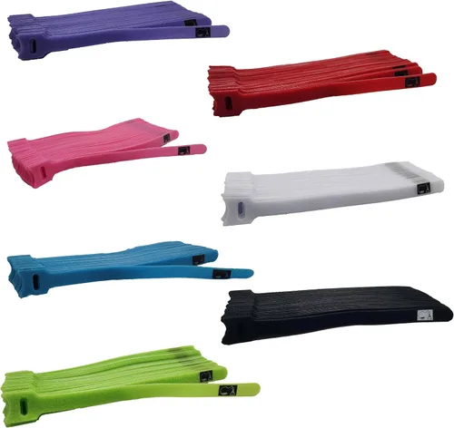 Miniatura 5 de CableLock Bridas para Cables - Paquete de 50 - Organizadores de Cables Reutilizables de 8 Pulgadas - Gestión Limpia de Cables para Juegos y Oficina