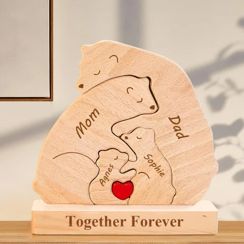 Miniatura 15 de Pies de bebé de madera personalizados con nombres de familia, We are One, rompecabezas de nombres de miembros de la familia personalizados, regalos