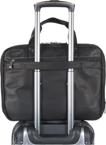 Miniatura 7 de Kenneth Cole REACTION "Out of the Bag" Manhattan - Bolso bandolera de cuero colombiano para laptop de 15.6" para viajes y negocios