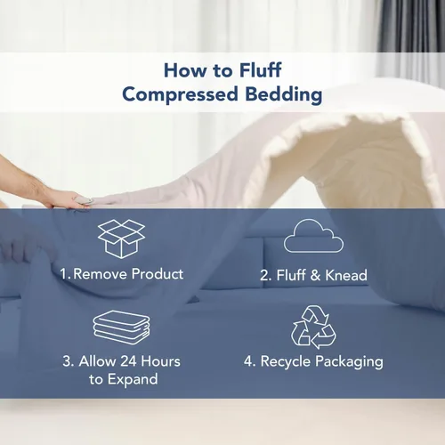 Miniatura 5 de Serta Memory Flex - Edredón de tamaño matrimonial/queen, relleno de edredón para todas las estaciones, transpirable y resistente a las manchas