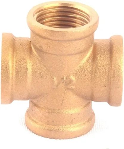 Miniatura 2 de ZHaonan- Manguera de latón, 1 conector de latón de 4 vías, rosca hembra de 1/2 pulgada, divisor de manguera de jardín, accesorios de manguera