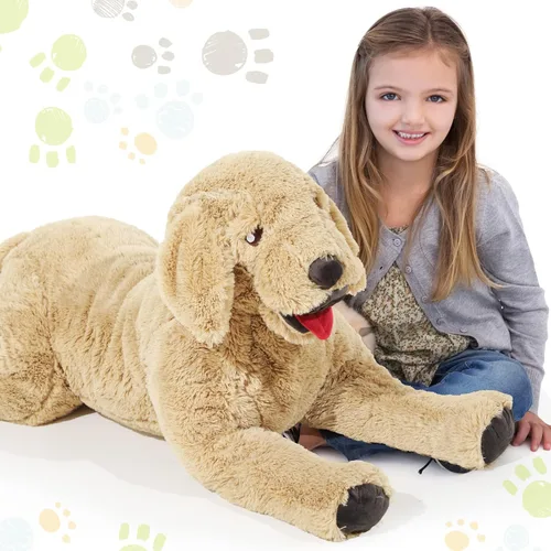 Miniatura 8 de Geosar Animales de peluche de perro de 15.7 pulgadas, suaves juguetes de peluche Golden Retriever, almohada de peluche grande para abrazar, regalos