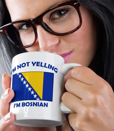Miniatura 5 de Taza de té de café con texto en inglés "I M Not Yelling I Am Bosnian Bosnian Bosnians - Taza de té para Navidad, Hanukkah, regalo para hombres