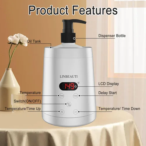 Miniatura 3 de Calentador de aceite de masaje profesional, calentador de loción para spa, calentador de aceite automático, crema de loción esencial calentada