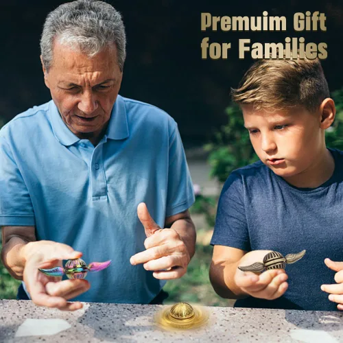 Miniatura 2 de Umnodobn Fidget Spinner de Mano de Latón para Niños y Adultos, Juguetes Giratorios de Dedo de Metal para Aliviar la Ansiedad, Reducir