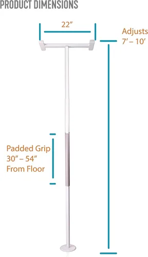 Miniatura 3 de Stander Wonder Pole Slim, poste de seguridad montado en tensión, poste de transferencia de piso a techo para personas mayores, barra de agarre