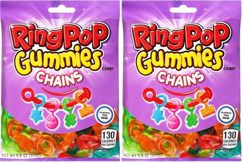 Miniatura 4 de Ring Pop Anillos de gomitas – 16 paquetes individuales surtidos de sabores de caramelo de gomitas (bolsa de 1.7 onzas) – Caramelos divertidos