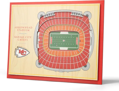 Miniatura 15 de YouTheFan Arte de pared de 5 capas con vista del estadio de la NFL