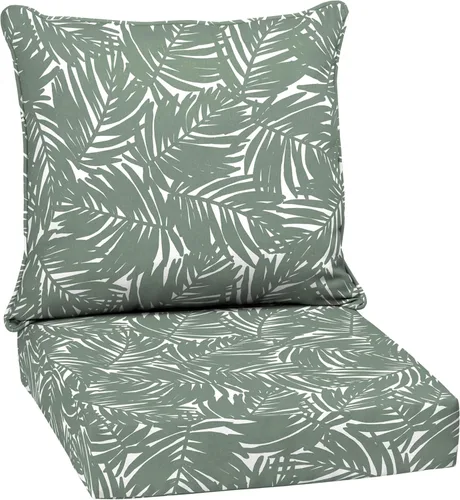 Miniatura 42 de Arden Outdoor Deep Seat Cushion Set, 24 x 24 pulgadas, Cojín para patio resistente al clima, a la lluvia y a la decoloración para silla, sofá y sofá