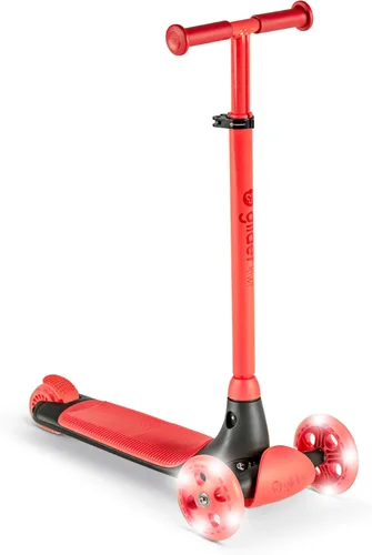 Miniatura 7 de Yvolution Y Glider Air Scooter para niños, patinete de 3 ruedas para niños pequeños, altura ajustable en 4 posiciones, inclínate para dirigir
