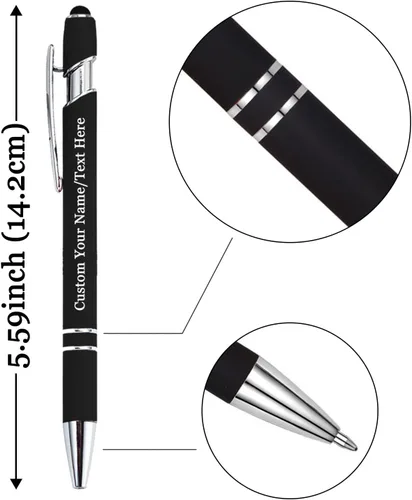 Miniatura 4 de Bolígrafos personalizados a granel, 10 bolígrafos personalizados con nombre, mensaje de texto, bolígrafo grabado personalizado con punta de lápiz