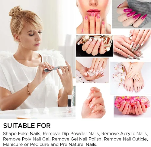 Miniatura 4 de Karlash Tablero de esmeril profesional de doble cara 7 "lima de uñas negra 100/100 10pcs
