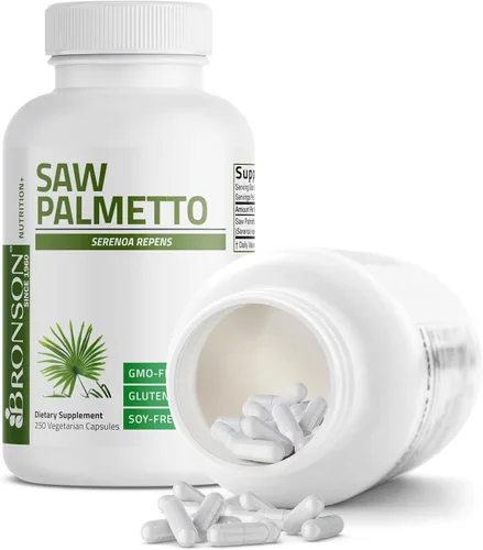 Miniatura 5 de Bronson Saw Palmetto Extra Strength apoya la función saludable de la próstata y el apoyo a la salud urinaria, sin OMG, 250 cápsulas vegetarianas
