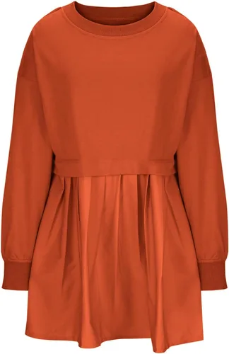 Miniatura 2 de Zkuisw Summer Dresses for Women 2024 Oversized Sweatshirt Dress Long Sleeve Patchwork Pullover Tops Flowy Pleated Mini Dress