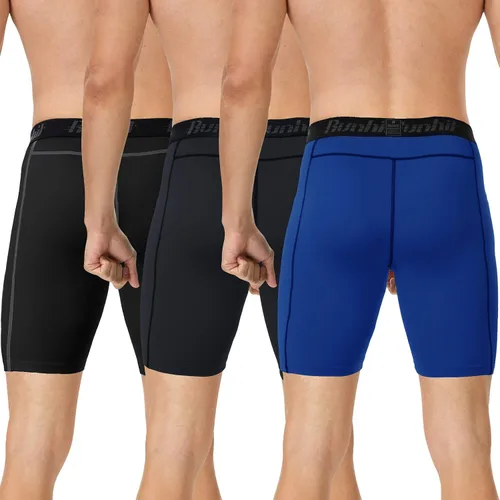 Miniatura 2 de Runhit - Pantalones cortos deportivos de compresión para hombre, de elastano para correr y entrenar