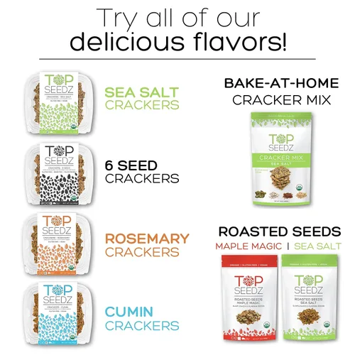 Miniatura 7 de Top Seedz Semillas tostadas con sal marina veganas certificadas sin gluten Paquete de 6 6 onzas Hecho de semillas de girasol y calabaza sin