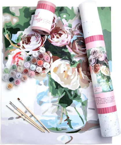 Miniatura 22 de Pink Picasso Kit de Pintura Floral Botánica por Números para Adultos y Adolescentes Juegos de Kits de Pintura Acrílica DIY en Lienzo 16x20
