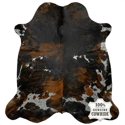 Alfombra de Cuero de Vaca Auténtica - Alfombras de Cuero Natural para Sala de Estar y Alfombra de Área para Dormitorio - Alfombra de Cuero de Vaca