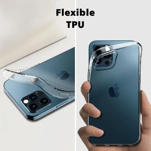 Miniatura 2 de Funda transparente para iPhone 12 Pro Max, ultrafina, flexible, resistente a los arañazos, gel de TPU de goma suave de silicona protectora
