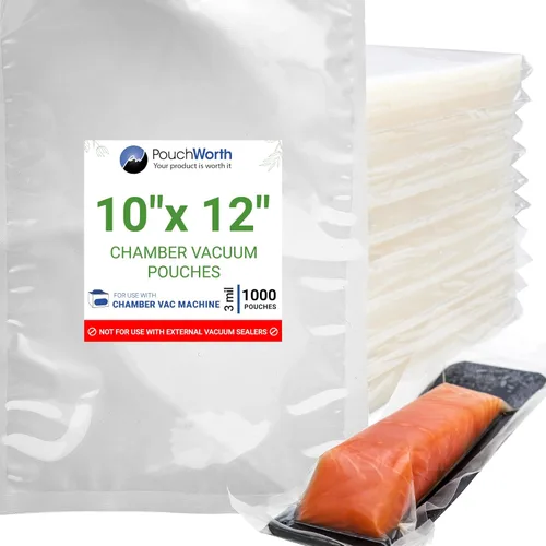 1,000 bolsas transparentes de 10 x 12 pulgadas para máquina de cámara de 3 mil, bolsas de sellado al vacío de cámara precortadas, bolsa de sellado