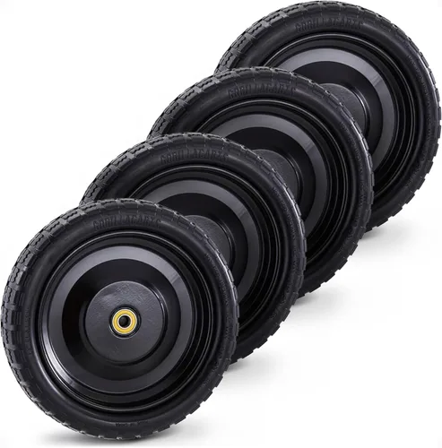 Miniatura 10 de Gorilla Carts Paquete de 2 Neumáticos de Repuesto Sin Pinchazos de 13 Pulgadas, Capacidad de 300 lb Cada Uno – Poliuretano Sólido, Cubo de 2.16