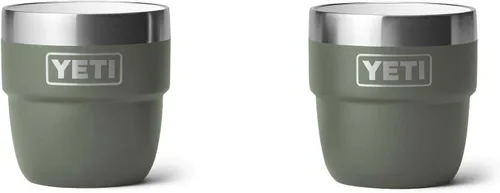 Miniatura 18 de YETI Rambler - Vaso apilable de 4 onzas, acero inoxidable, taza de café/espresso aislada al vacío, 2 unidades Azul marino