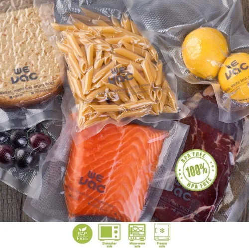 Miniatura 5 de Wevac - Bolsas selladoras al vacío de 100 cuartos de galón, 8 x 12 pulgadas para guardar alimentos, sello una comida, Weston. Grado comercial, sin